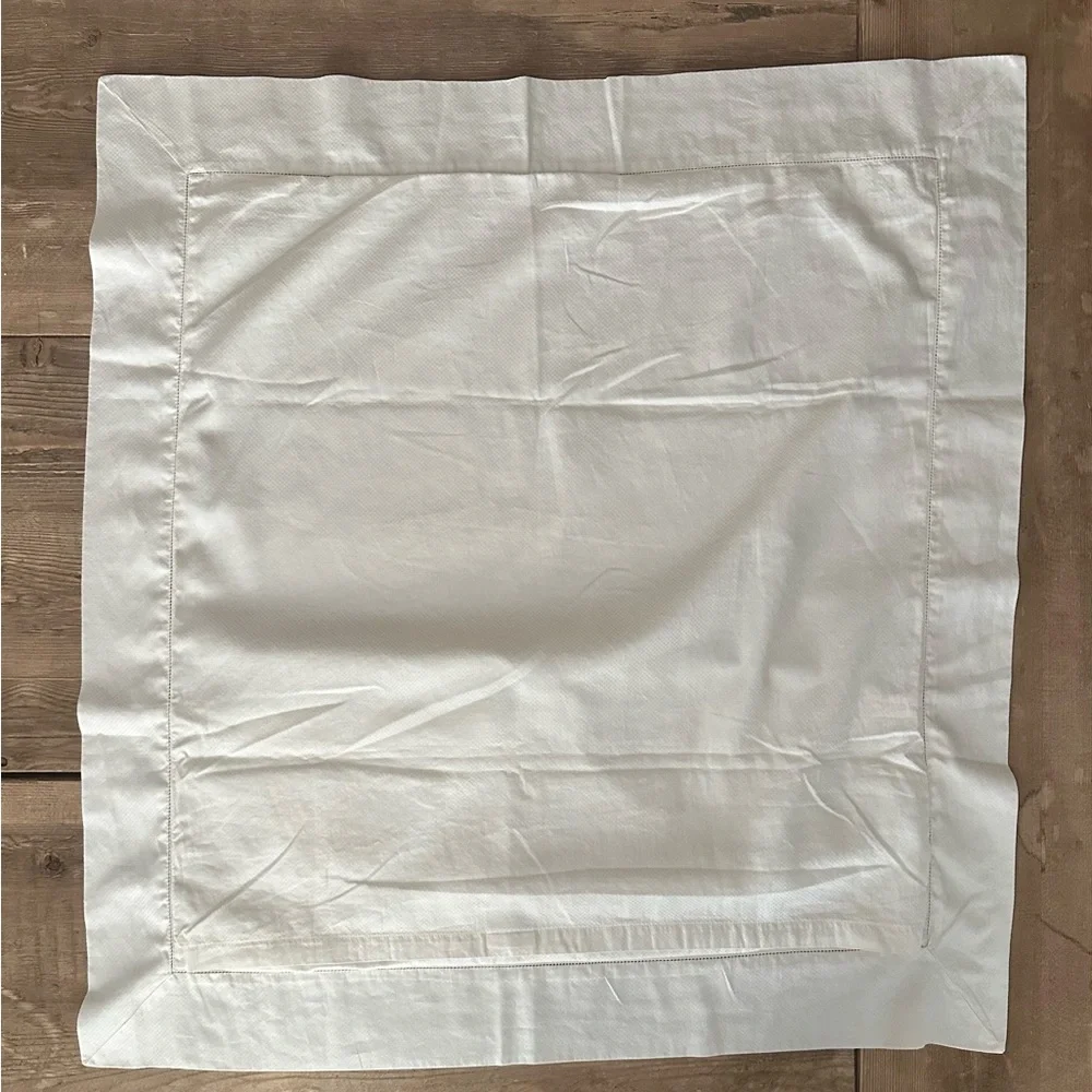 Portico luxury linens. Set of two ivory euro shams